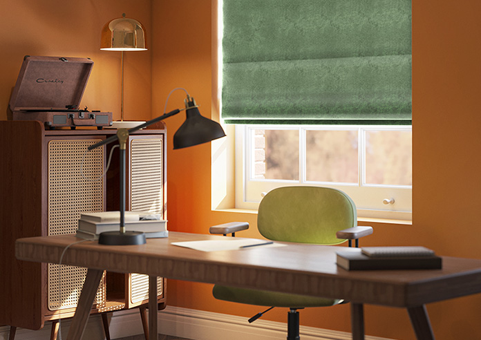 Florence Faux Suede, Hunter Green - Roman Blind - Image 5